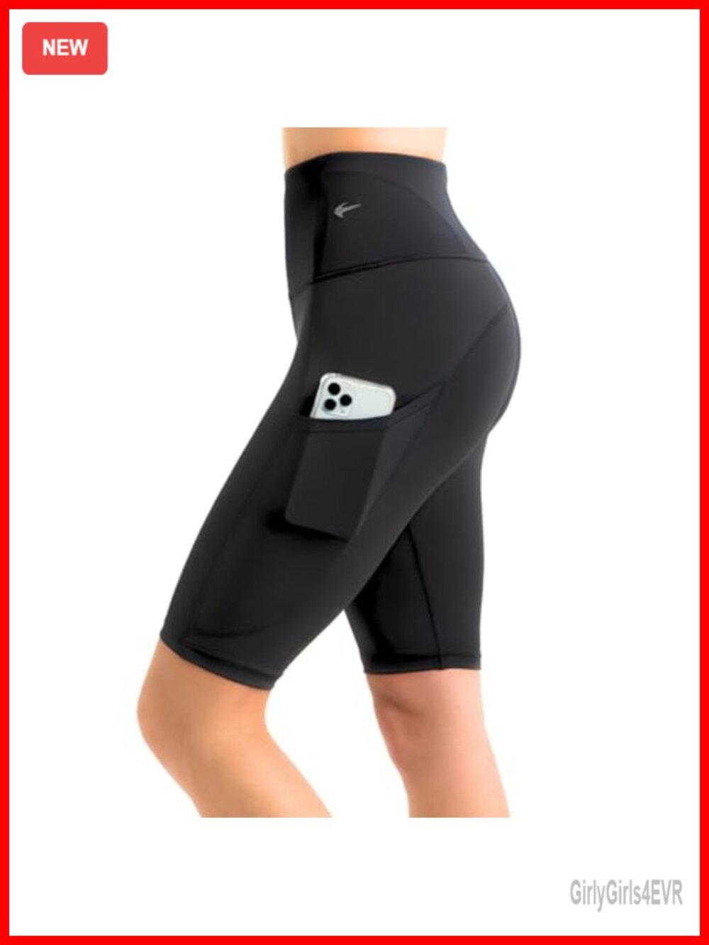 CompressionZ Women's Biker Shorts High Waist Tummy Control 10" Inseam Gym Yoga